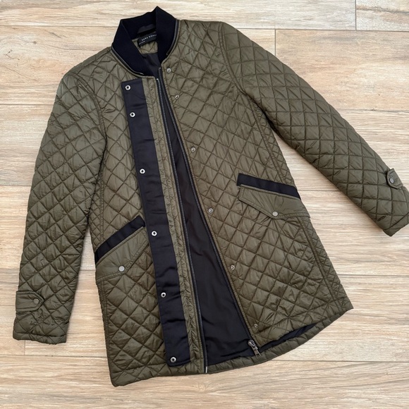 Zara Woman Quilted Olive Puffer Jacket - Picture 2 of 15